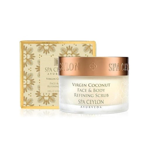 SPA CEYLON Virgin Coconut Face and Body Refining Scrub | Natural Exfoliating Body Scrub | Organic | Face and Body Hydration