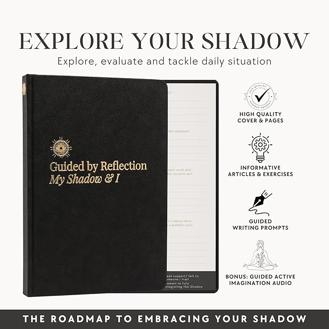 Shadow Work Journal & Workbook (Premium) for Personal Growth, Healing - Guided Audio, Exercises for Self-Reflection, Inspired by Carl Jung, Mindfulness & Mental Health
