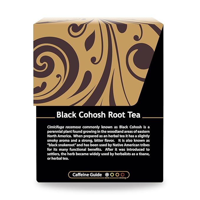 Buddha Teas - Organic Black Cohosh Root Tea - Herbal Tea - For Health & Wellbeing - Supports Women’s Health & Wellness - Clean Ingredients - Caffeine Free - OU Kosher - 18 Tea Bags (Pack of 1)