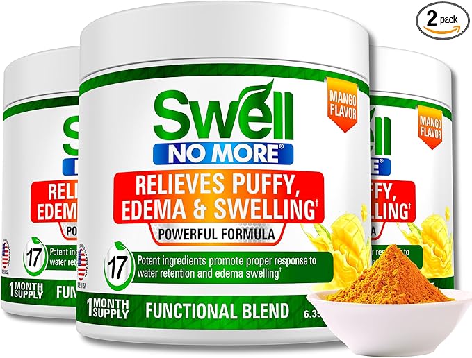 Swollen Feet and Ankles? Reduce Swelling Legs, Edema Relief for Legs, Edema, Ankle Swelling Relief, Water Pills for Swollen Legs, Anti Bloat, Puffy Face Reducer, (3)