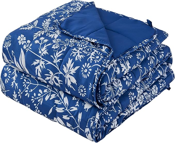 yescool King Size Weighted Blanket for Adults (20 lbs, 80” x 87”, Indigo) Cooling Heavy Blanket for Sleeping Perfect for 190-210 lbs, Breathable Blanket for Adults & Couple All Season