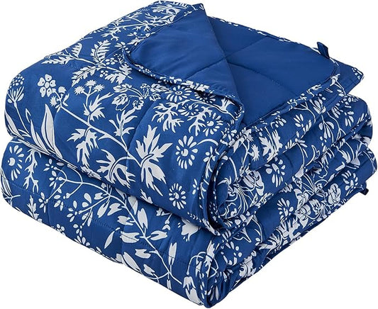 yescool Weighted Blanket for Adults (20 lbs, 60” x 80”, Indigo) Cooling Heavy Blanket for Sleeping Perfect for 190-210 lbs, Queen Size Breathable Blanket with Premium Glass Bead, Machine Washable