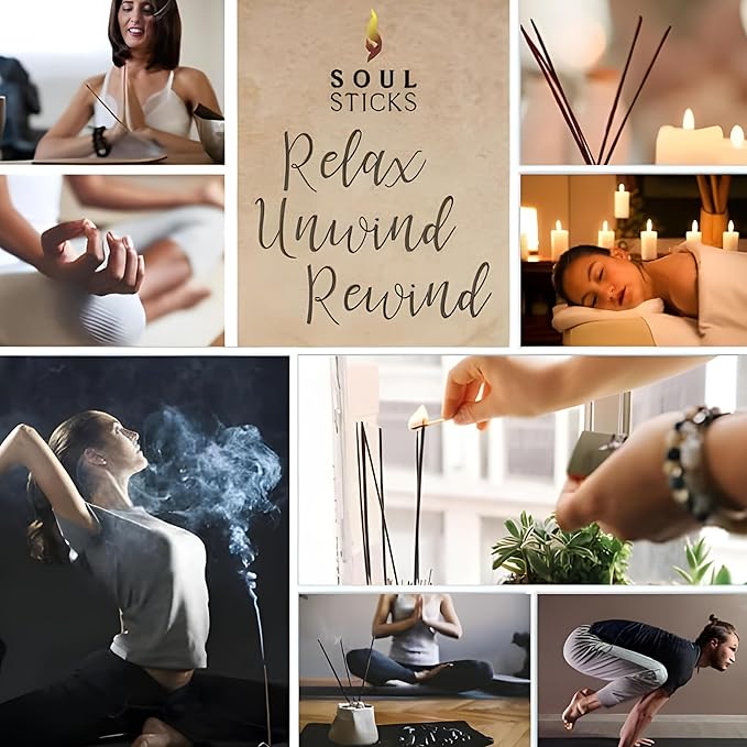 SOUL STICKS Handmade Incense Sticks Mystic Spirit Blends 180 Gram 12 Pack Box | 100% Natural Masala Incense Organic Home Fragrance Agarbatti (Mayan Copal)