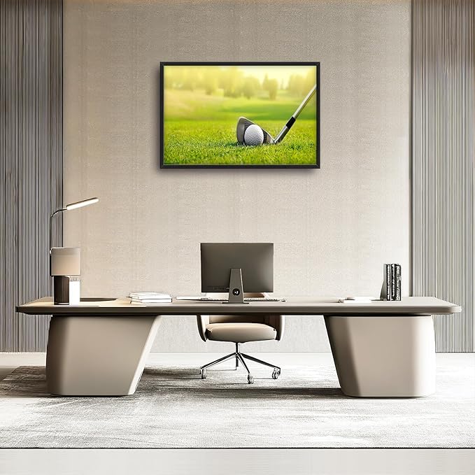 Large Golf Framed Wall Art for Living Room Golf Course Pictures Wall Decor Golf Sports Canvas Print Painting Artwork Modern Home Decorations for Bedroom Office 36x24 inch