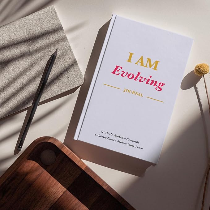 iAmEvolving Journal – Gratitude Journal with Prompts for Goal Setting, Habit Tracking, Mindfulness, Daily Reflection, Affirmations – 2025 Undated Self-Care Notebook for Women & Men (Lavender)