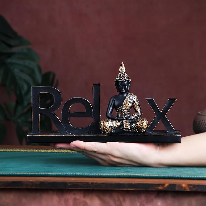 Buddha Statue Buddah Buda - Buddah Statues for Home Decoration,Laughing Buddha Statue for Yoga feng Shui Meditation Spiritual Room Decor,Buddha Decor Indoor, Relax Budha Zen Decor