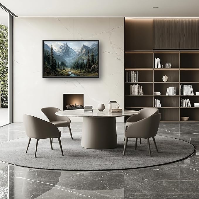 Glocmna Large Wall Art for Living Room Mountain Forest Landscape Wall Decor Nature Lake Pictures Painting Big Canvas Print Framed Artwork Decorations Gifts Dining Room Kitchen Office 24"x36"