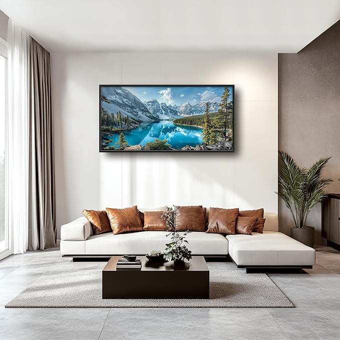 Colorado Wall Art Mountain Lake Pictures Wall Decor Nature Large Landscape Canvas Prints Artwork Paintings Home Office Decorations Above Bed Framed Artwork for Living Room Dinning Room 60"x30"