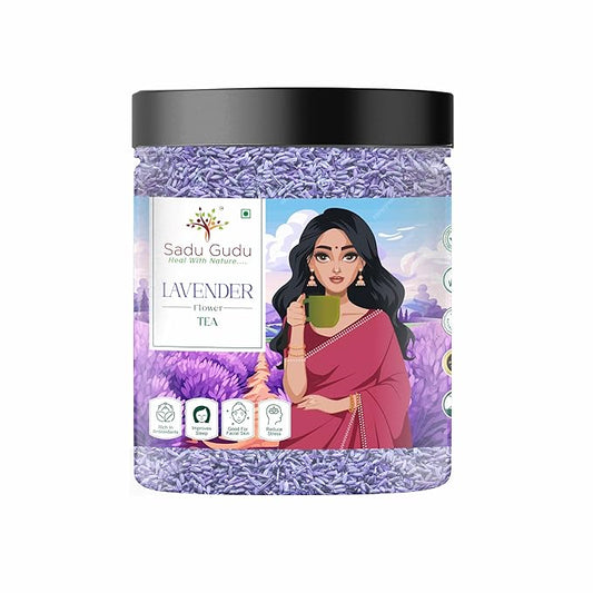 LAVENDER Tea - 30 g, Premium Loose Petals, Caffeine-Free Flower Tea, Floral Flavour