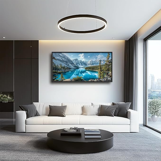Colorado Wall Art Mountain Lake Pictures Wall Decor Nature Large Landscape Canvas Prints Artwork Paintings Home Office Decorations Above Bed Framed Artwork for Living Room Dinning Room 60"x30"