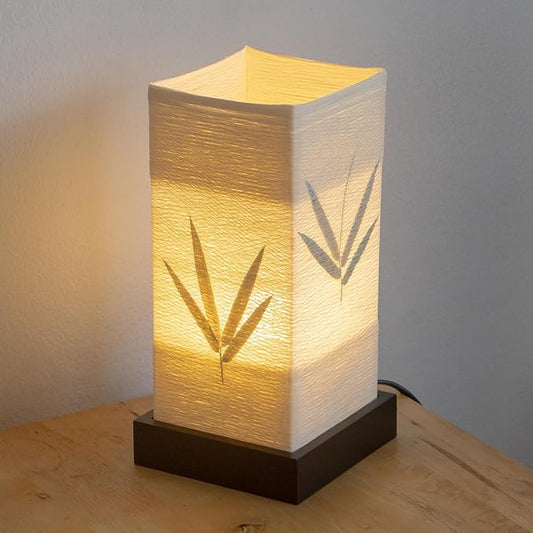 Japanese Lamp Lantern Asian - Table Lamp Japanese Decor Bamboo Lamp for Nightstand, Dresser, Living Room, Kids Room, Dorm, Office - Instructions + Lightbulb Included