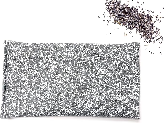 SacksyThyme Microwave Heating Pad for Back, Neck, Menstrual Cramps, Shoulders, Leg Pain Relief - Hot Moist Microwavable Therapy Pack - Flaxseed Hot & Cold Pad Made in USA (Size: 12 x 7) Lavender