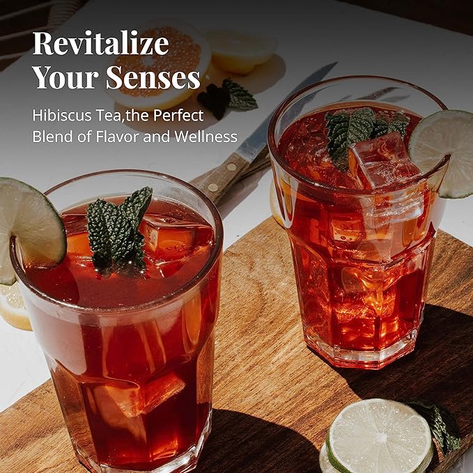 Akshit Hibiscus Tea With Moringa, Hibiscus Tea Blend, 75Tea Bags, Te De Hibisco, Caffeine Free, Sugar Free, Non GMO, No Additives.