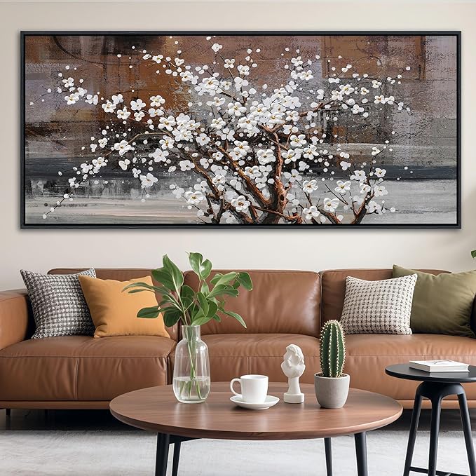 KLAKLA Extra Large Wall Art 86x39 Inches - Tree Huge Canvas Picture Wall Decor Living Room Oversized Artwork for Walls Bedroom Office Decoration Modern Frame Wall Art