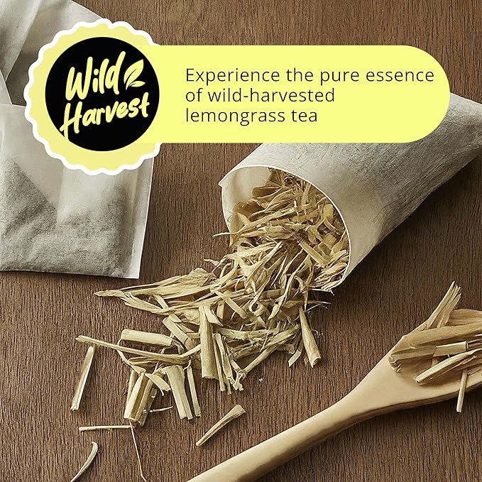 Lemongrass Tea-75 TeaBags, Te De Limon, Natural Lemongrass Tea Bags, Caffeine Free, Sugar Free. Perfect For Hot & IcedTea. By Akshit