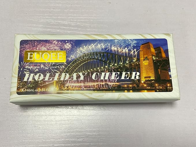 Holiday Cheer Premium Fragrance Oils Set of 6 - Forest Pine, Christmas Wreath, Brown Sugar, Harvest Spice, Gingerbread, Pumpkin Pie - Scented Oils for Diffuser, Candle Making (10ml)