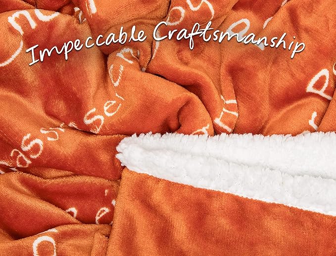 Chanasya Premium Sympathy Warm Hugs Gift Throw Blanket - Healing Gift Cancer Chemo Survivor Get Well Caring Gifts - Comfort Gift Blanket for Love Support Strength -Women Men Friend Grandma - Orange