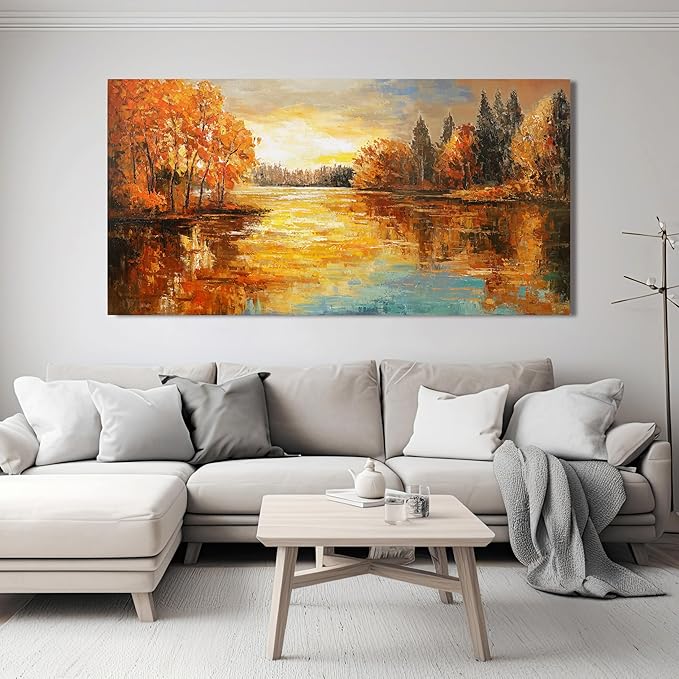 Canvas Wall Art Decor Artwork for Walls Landscape Nature Wall Art for Living Room Black and White Wall Art Decor Forest Foggy Wall Decor Art Art Work for Home Ofiice Bedroom Room Wall Decor 24"x 48"