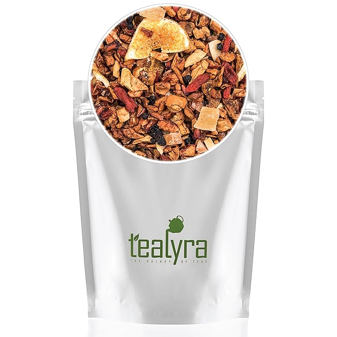 Tealyra - Superfruit Mango - Goji Berries - Pineapple - Pomegranate - Fruity Herbal Loose Leaf Tea - Hot or Iced - Vitamin and Antioxidant Rich - No Caffeine - 112g (4-ounce)