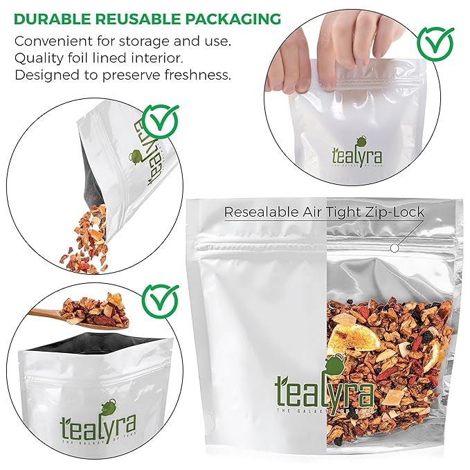 Tealyra - Superfruit Mango - Goji Berries - Pineapple - Pomegranate - Fruity Herbal Loose Leaf Tea - Hot or Iced - Vitamin and Antioxidant Rich - No Caffeine - 112g (4-ounce)