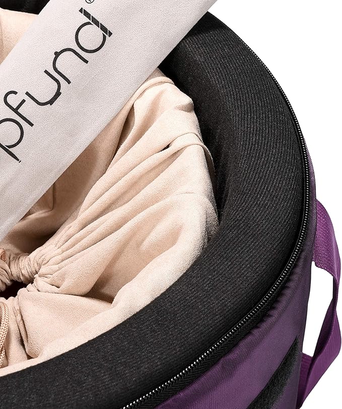 TOPFUND 8" D Note Crystal Singing Bowl Sacral Chakra with Heavy Duty Carrying Case and Suede Mallet