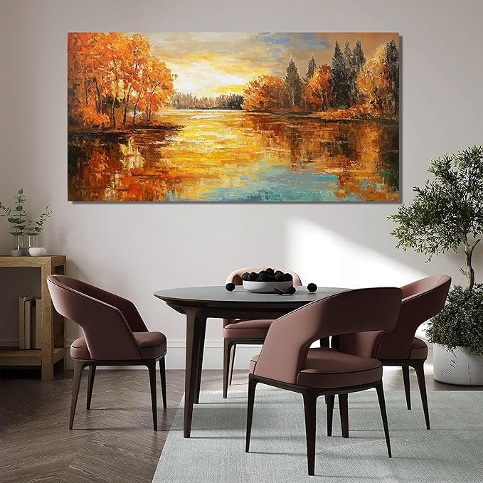 Canvas Wall Art Decor Artwork for Walls Landscape Nature Wall Art for Living Room Black and White Wall Art Decor Forest Foggy Wall Decor Art Art Work for Home Ofiice Bedroom Room Wall Decor 24"x 48"