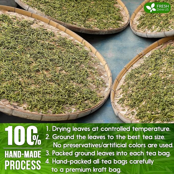 FreshDrinkUS Premium Rosemary Leaf Tea Bags - 75 Count, 100% Natural Dried Leaves, Pure Herbal Tea, No Additives, No Caffeine, No Gluten, Vegan