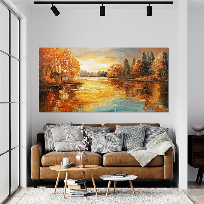 Canvas Wall Art Decor Artwork for Walls Landscape Nature Wall Art for Living Room Black and White Wall Art Decor Forest Foggy Wall Decor Art Art Work for Home Ofiice Bedroom Room Wall Decor 24"x 48"