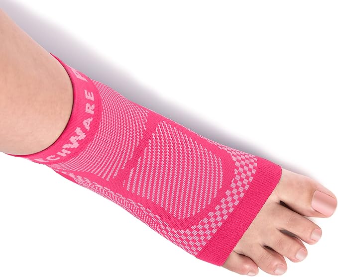 TechWare Pro Ankle Brace Compression Sleeve - Plantar Fasciitis Sock. Relieves Achilles Tendonitis. Foot Arch Support Reduces Joint Pain, Swelling & Heel Spur Pain. Injury Recovery Braces for Sports